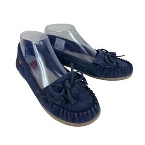 Rocket Dog Navy Blue Suede Sherpa Insole Moccasin Loafers Women's Size 8